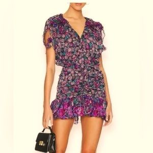 NWT  MISA LOS ANGELES Anessa Mini Dress In Multi, Size XS
